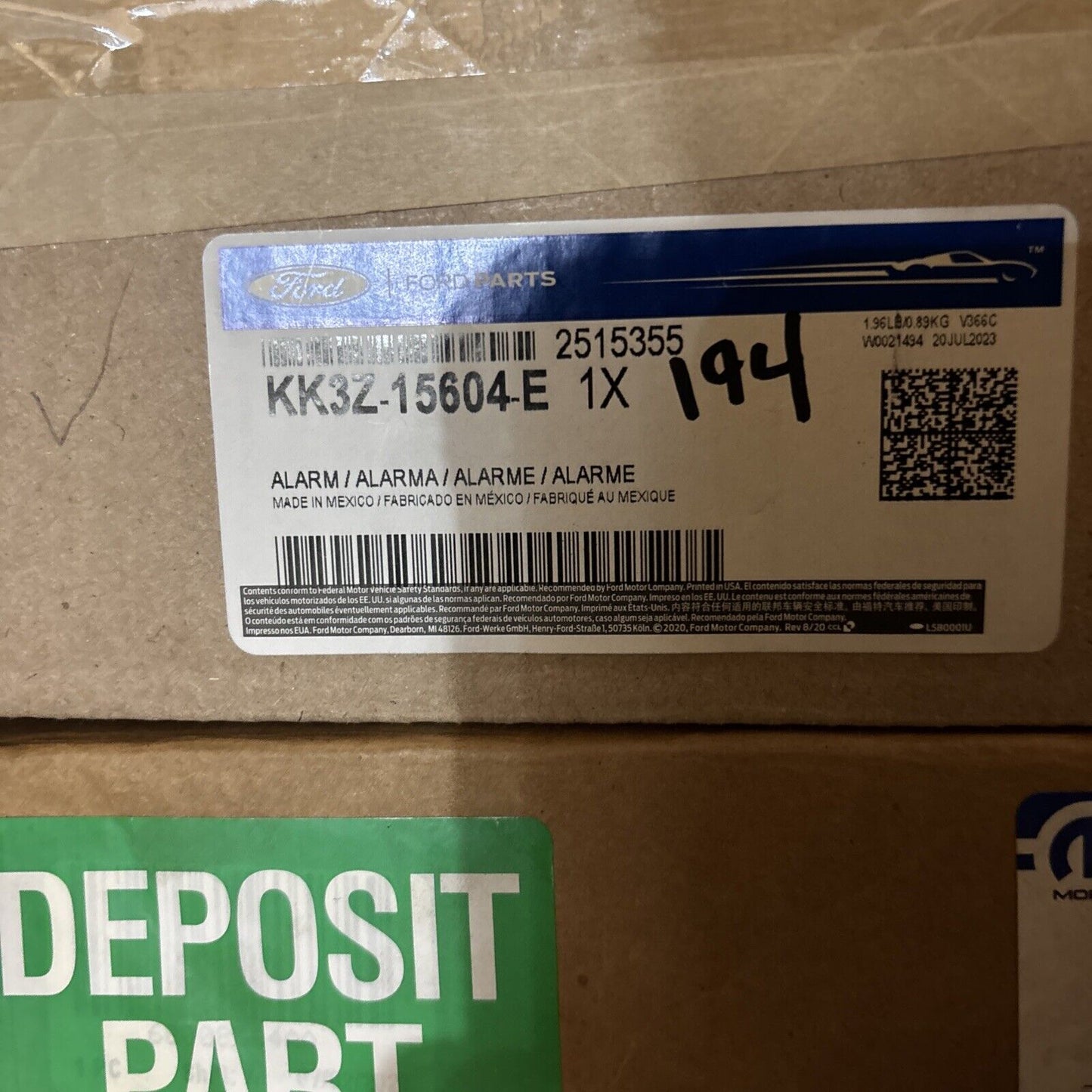 Genuine OEM Ford Transit Keyless Entry Door Lock Alarm System Module KK3Z15604E