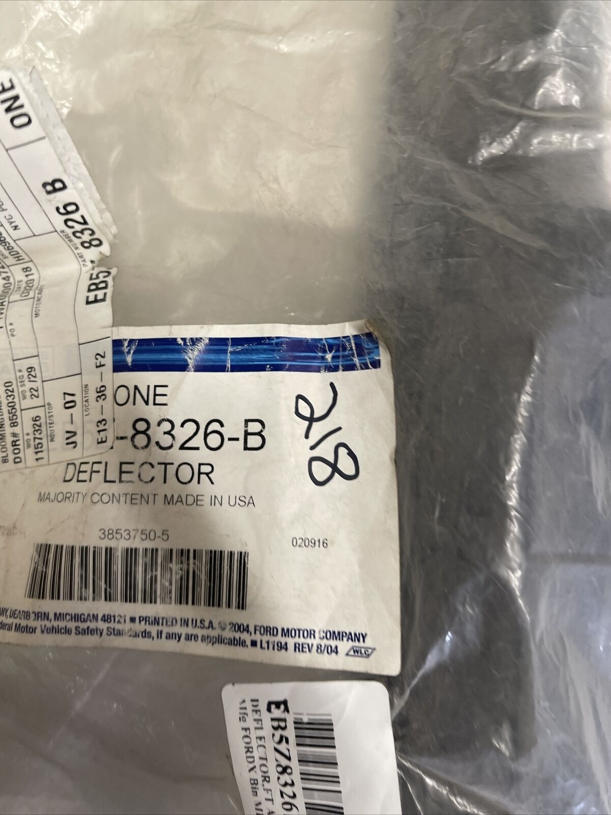 New Ford OEM Front Deflector EB5Z-8326-B