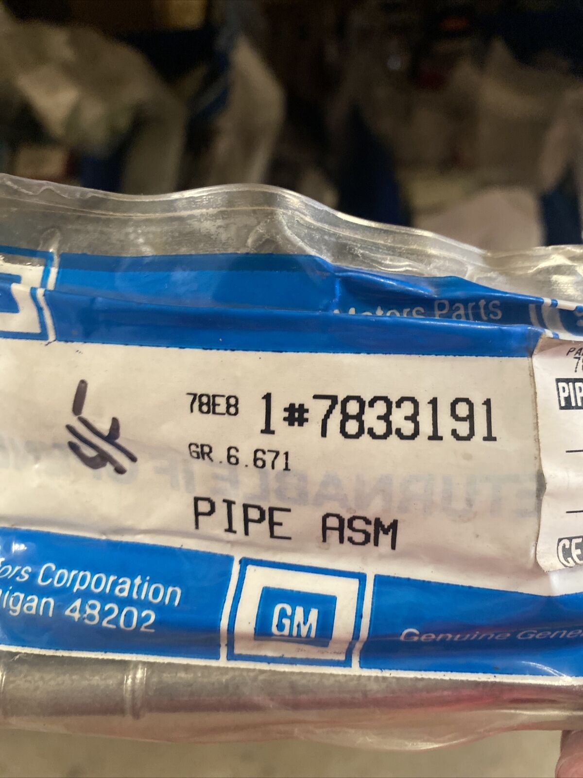 New OEM GM Pontiac Safari GMC Safari Power Steering Return Hose 84-89 7833191