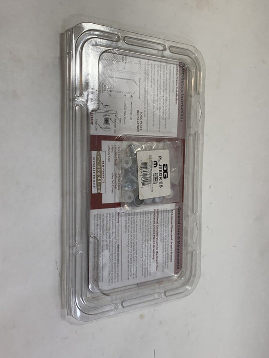 New Chrome License Plate Laser Etched Jeep Grill Roll Logo Autogold PL.JEEGR.ES