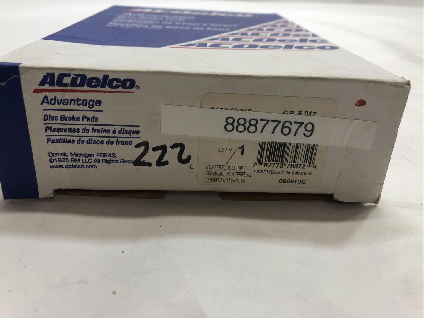 Genuine GM Ceramic Break Pad Kit 88877679