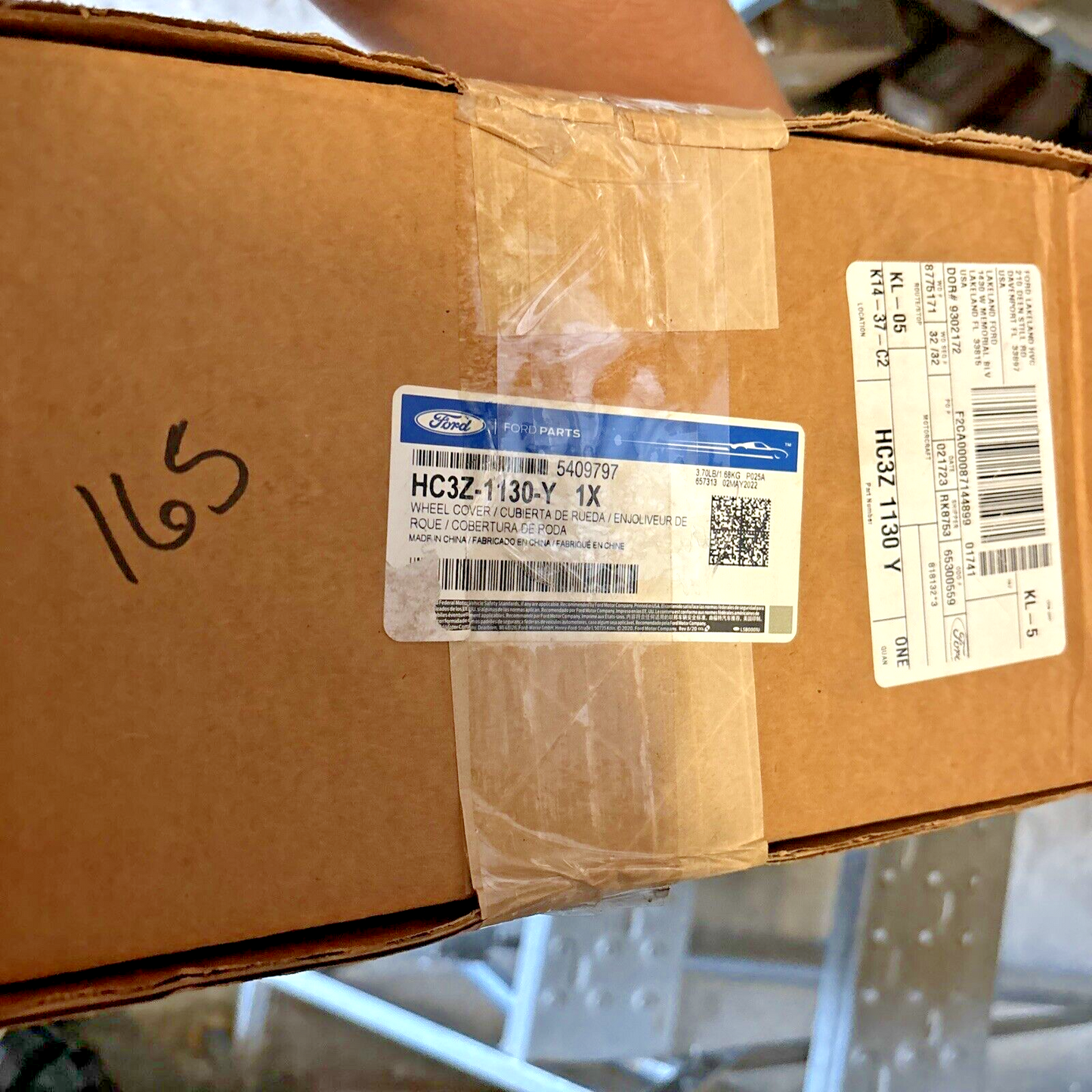 NEW OEM Ford King Ranch Chrome and Beige 10 Lug Center Cap 2017-2024 HC3C1A096RB