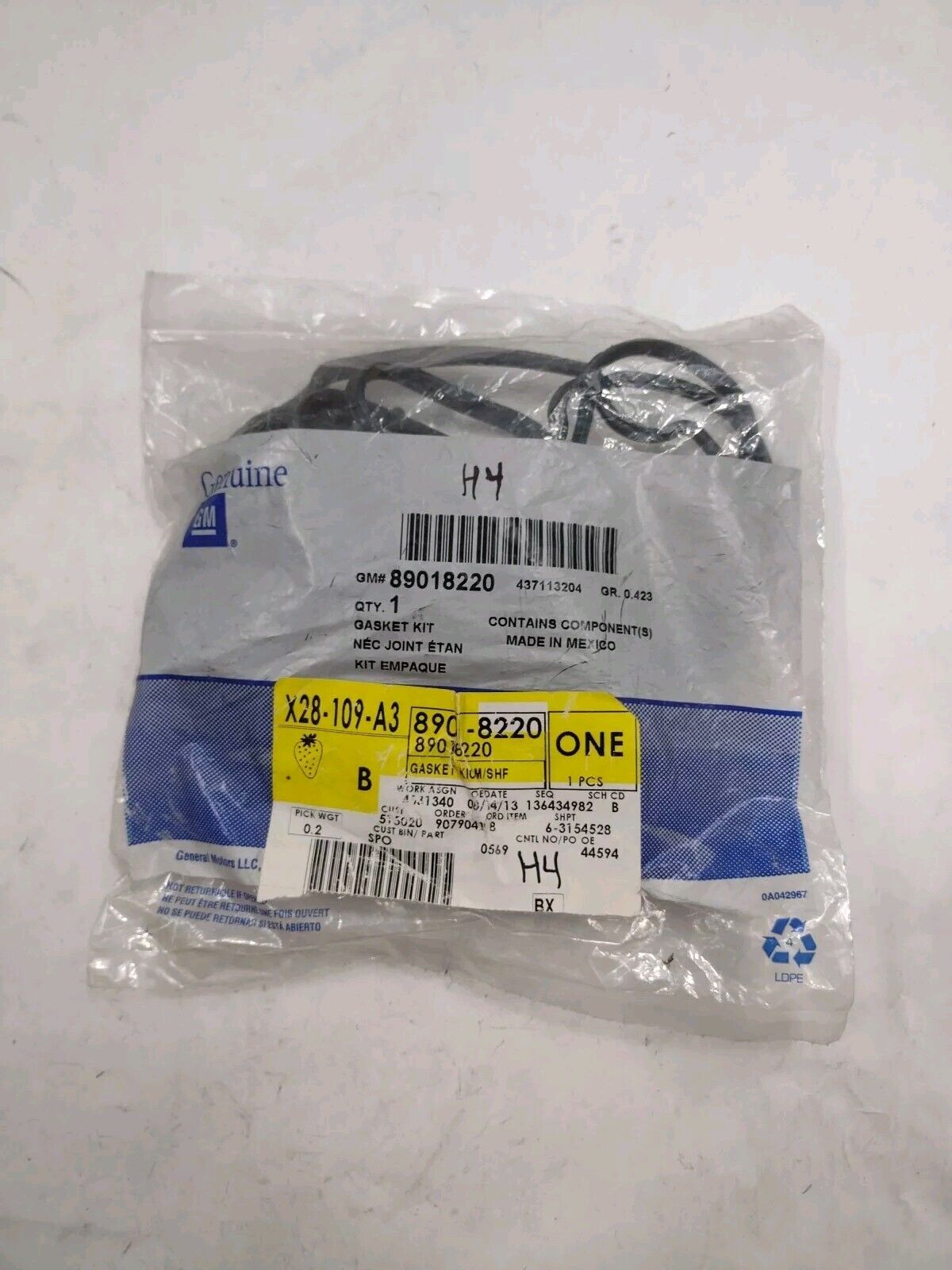 Genuine OEM GM Chevy Colorado Engine Valve Cover Gasket Set 2007-2012 89018220