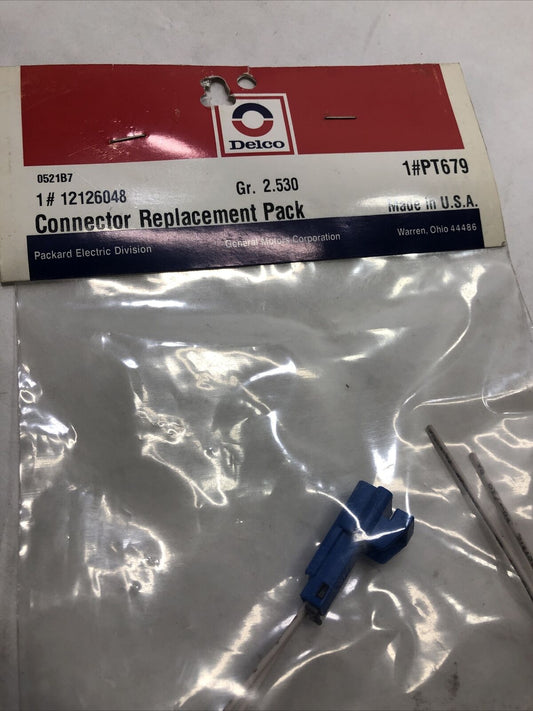 New OEM Genuine GM ACDelco PT679 2-Way Male Blue Multi-Purpose Pigtail 12126048
