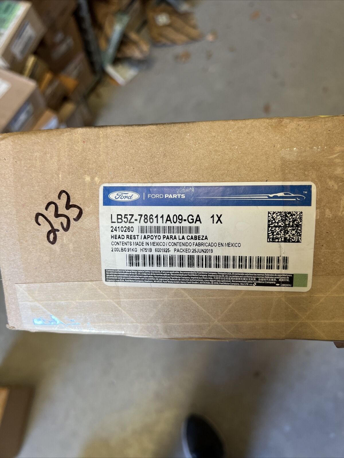 New OEM Genuine Ford Explorer 2020 Headrest LB5Z78611A09GA