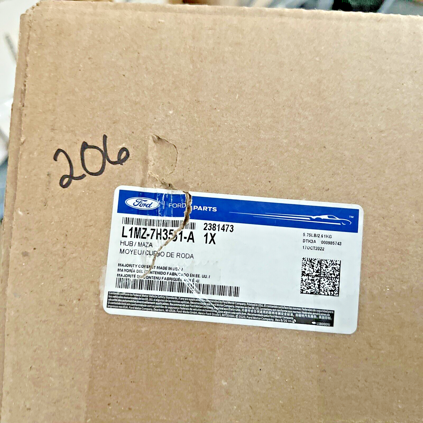 NEW Genuine OEM Ford Hub Assembly L1MZ7H351A