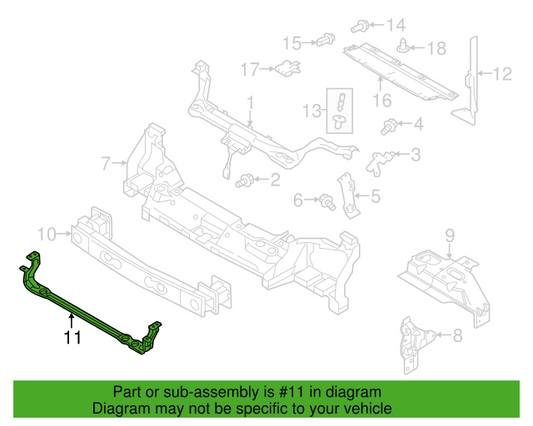 New OEM Genuine Ford Transit Connect 2010-2013 Lower Tie Bar 2T1Z16138A
