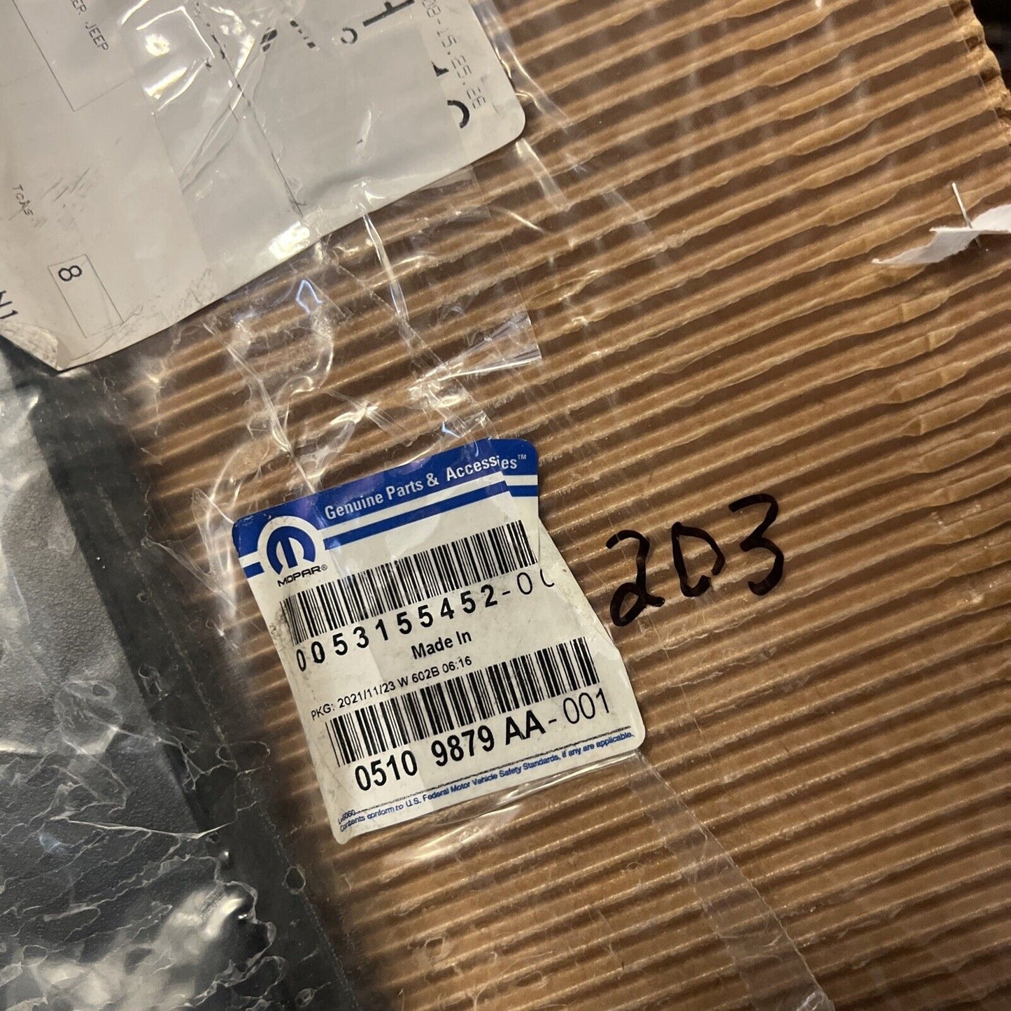 Genuine OEM Mopar Grand Caravan Sliding Door Trim Applique 2008-2014 5109879AA