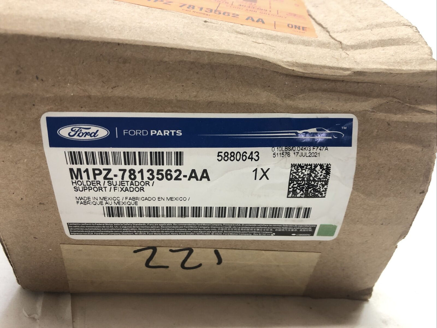 New OEM Genuine Ford Bronco Sport 2021 Cup Holder M1PZ-7813562-AA