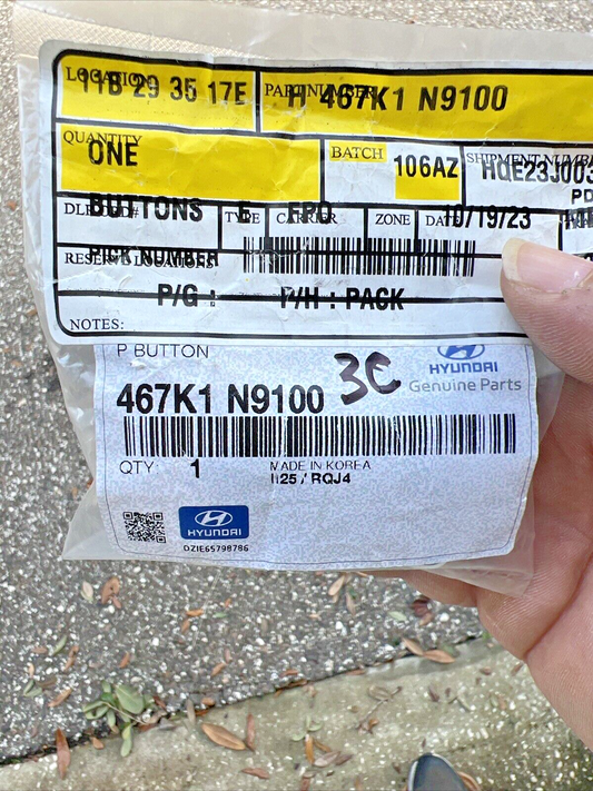 NEW Genuine OEM Hyundai P Button 467K1N9100