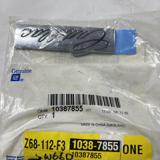 Genuine OEM GM Cadillac Chrome Trunk Lid Nameplate Emblem 2003-2011 10387855