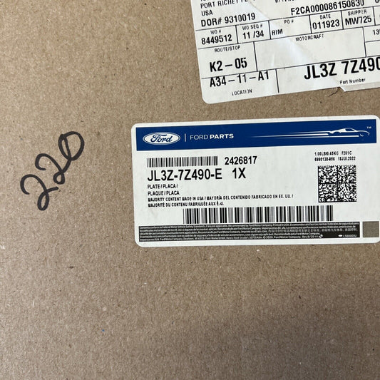 Ford Automatic Transmission Valve Body Seperator Plate 18-22 JL3Z-7Z490-E