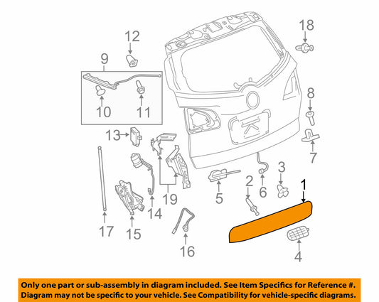 New OEM Buick Enclave Tailgate Handle Hatch Outside Exterior 2008-17 20890633