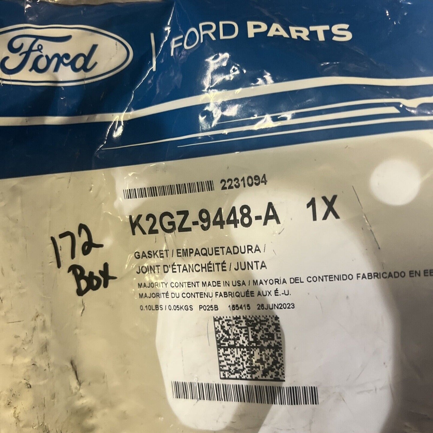 New OEM Genuine Ford Bronco 2019-2023 Upper Manifold Gasket K2GZ9448A
