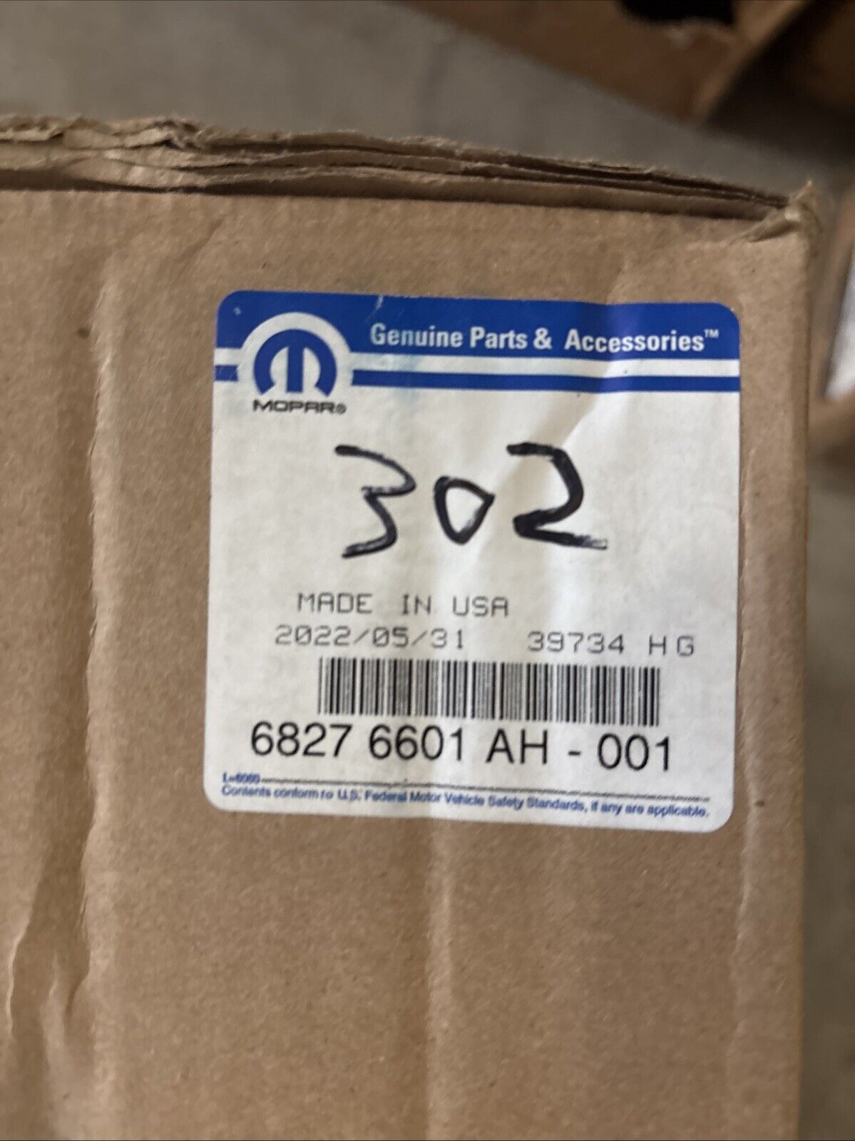 Genuine OEM Mopar Jeep Wrangler Front Seat Cushion Frame 2018-2024 68276601AH