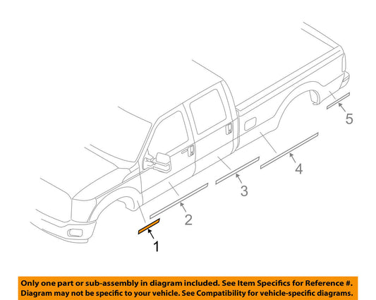 New Ford F-250 Super Duty Decal Stripe Kit Passenger Side 11-14 BC3Z6120000AA