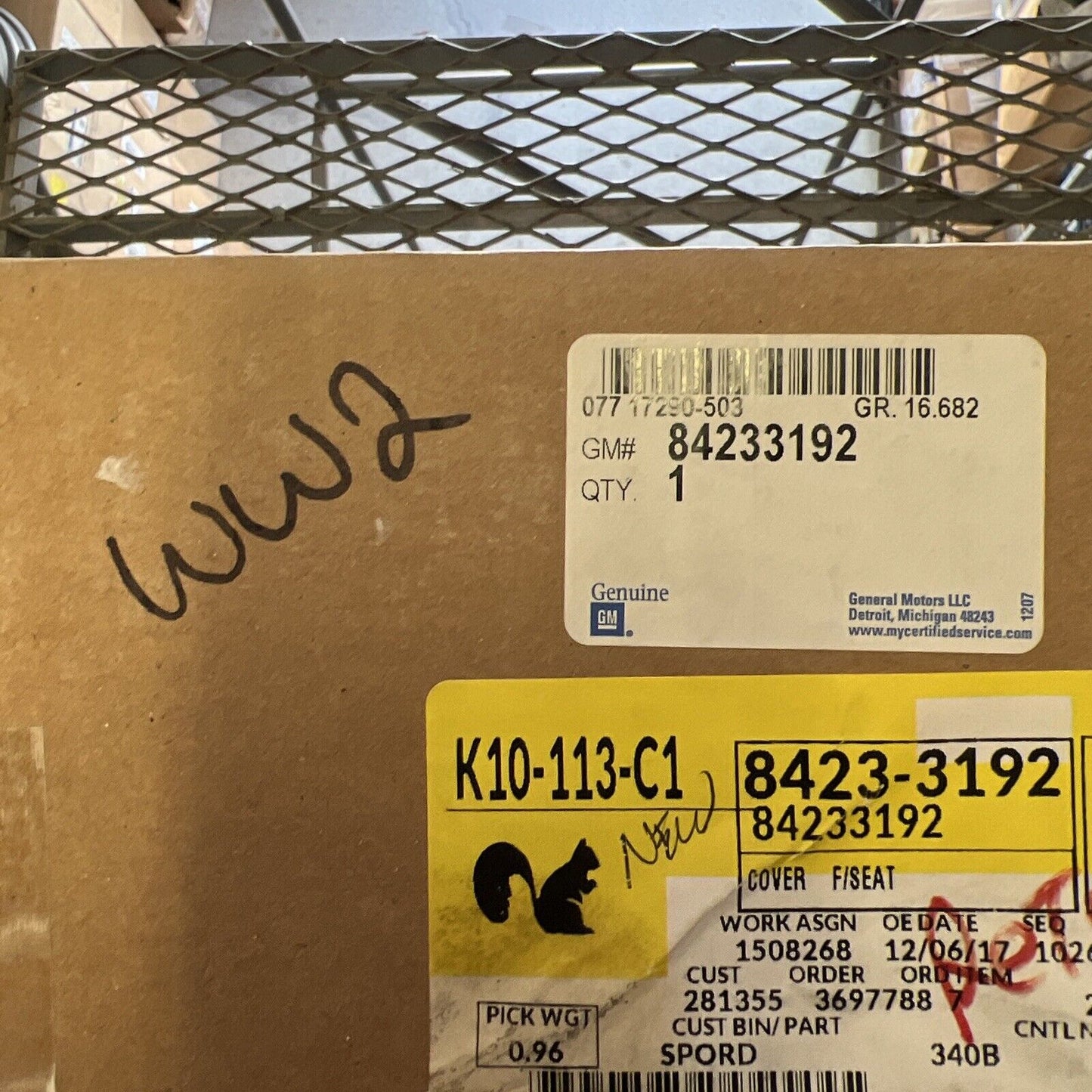 New OEM Genuine GM 14-19 Driver Seat Cushion Outer Finish Cover 84233192