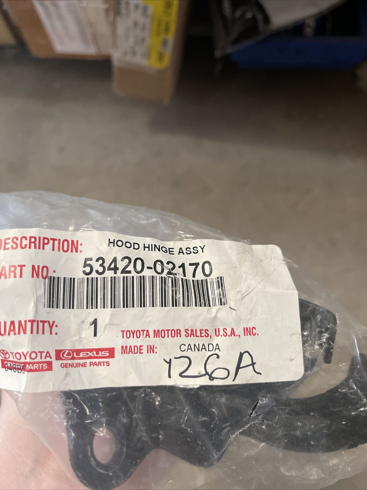 New Genuine OEM Toyota Corolla Hood Hinge 53420-02170