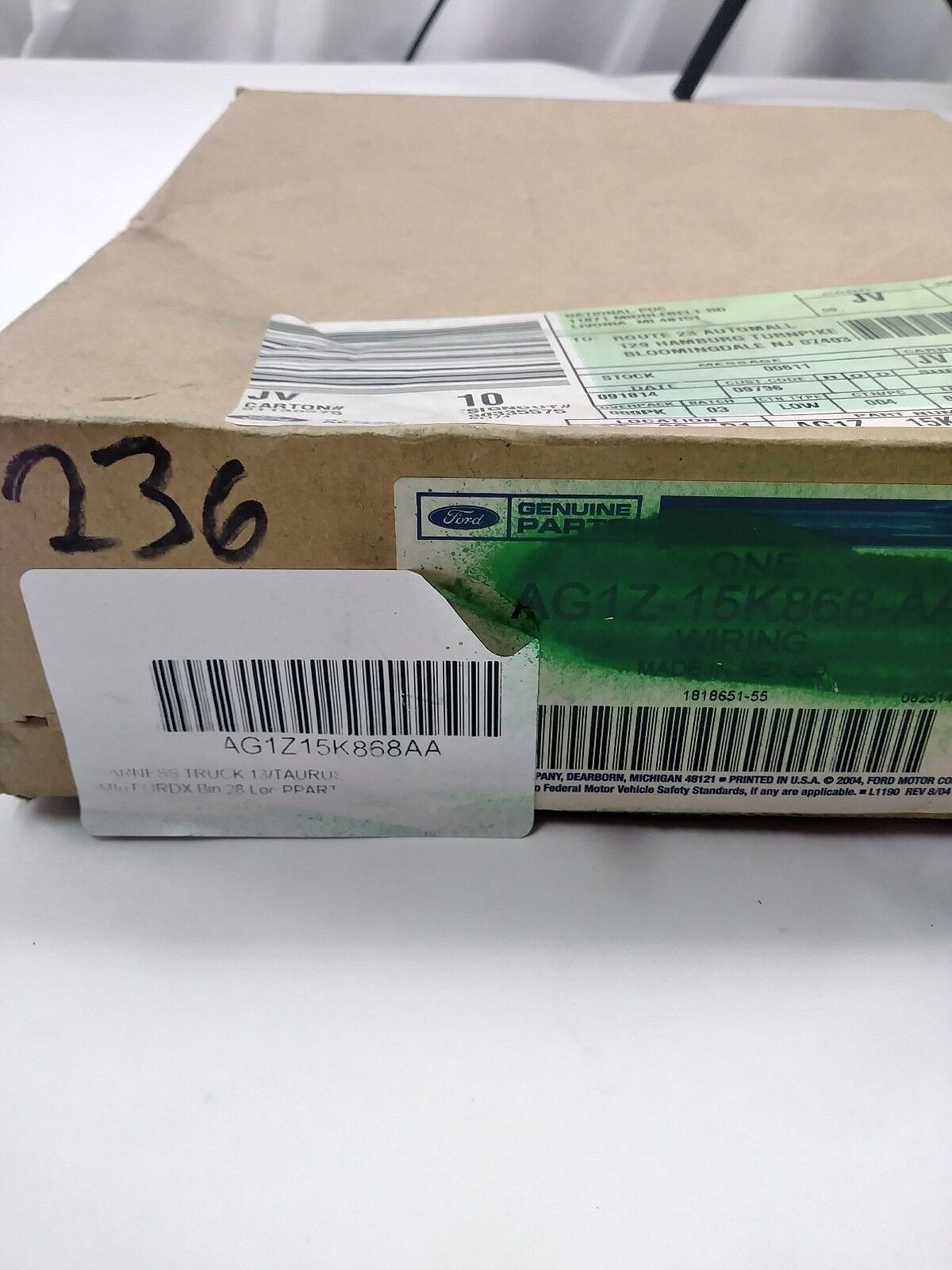 New OEM Ford Taurus Jumper Wire 2010-2011 AG1Z15K868AA