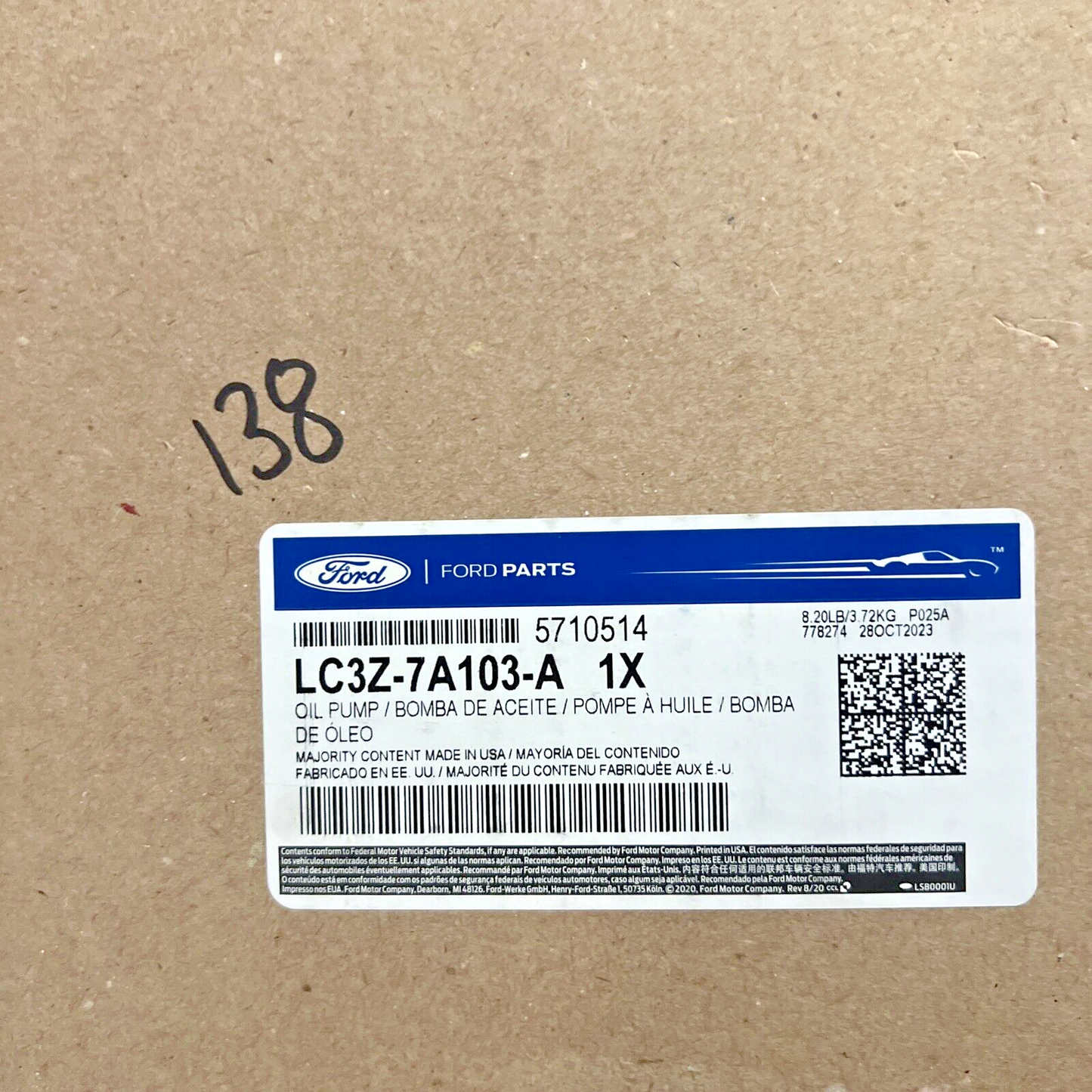 NEW Genuine OEM Ford Pump Assembly Oil LC3Z7A103A