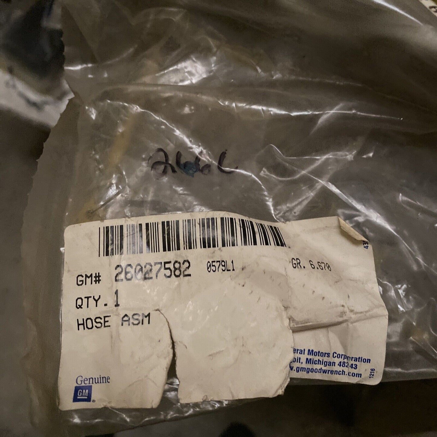 New OEM GM Chevy Lumina Monte Carlo Power Steering Pressure Hose 93-96 26027582