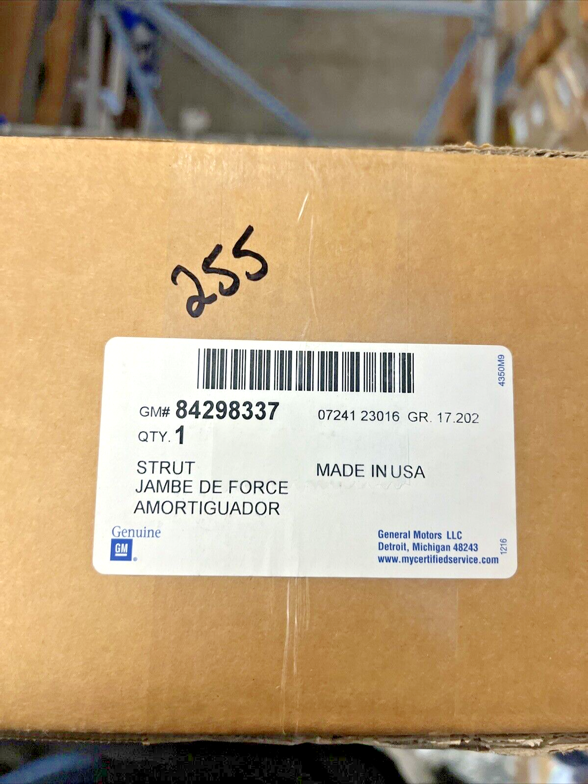 Genuine OEM GM Chevrolet Traverse Liftgate-Lift Cylinder 2009-2017 84298337