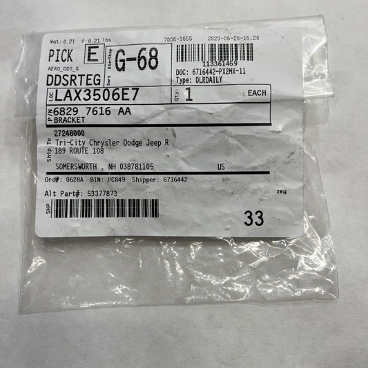 New OEM Genuine Mopar Gladiator 2018-2023 Mounting Bracket 68297616AA