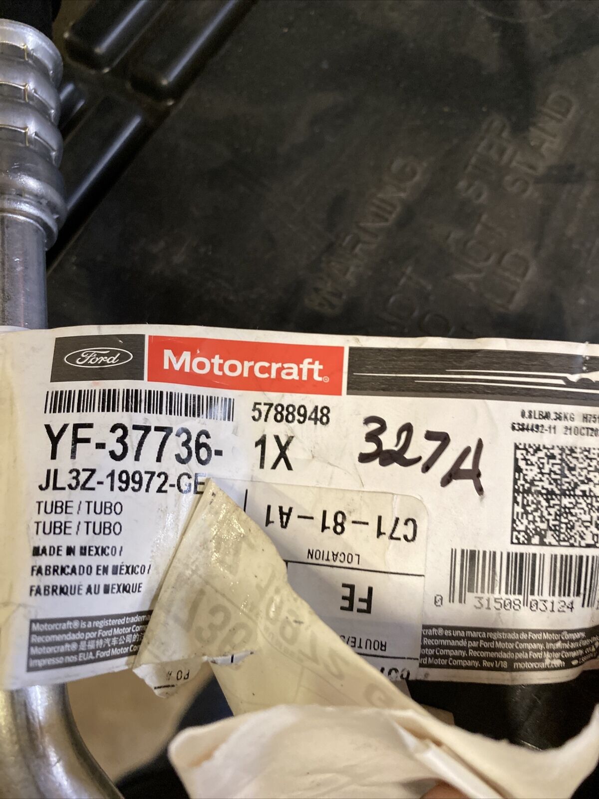 New OEM Ford Motorcraft F-150 2018 AC Refrigerant Discharge Hose YF37736 2.7L-V6