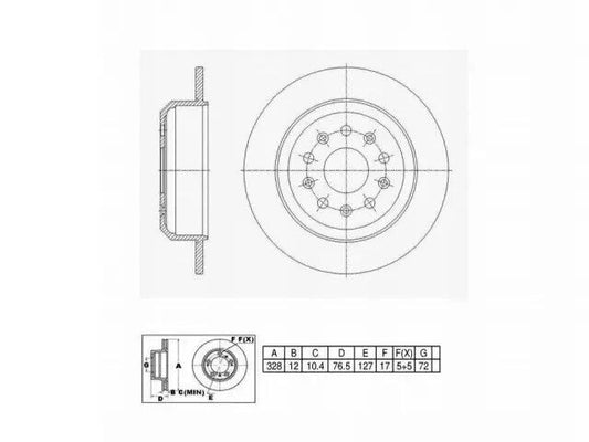 Genuine OEM Mopar Jeep Wrangler Rear Disc Brake Rotor 2018-2024 1BP00097AA