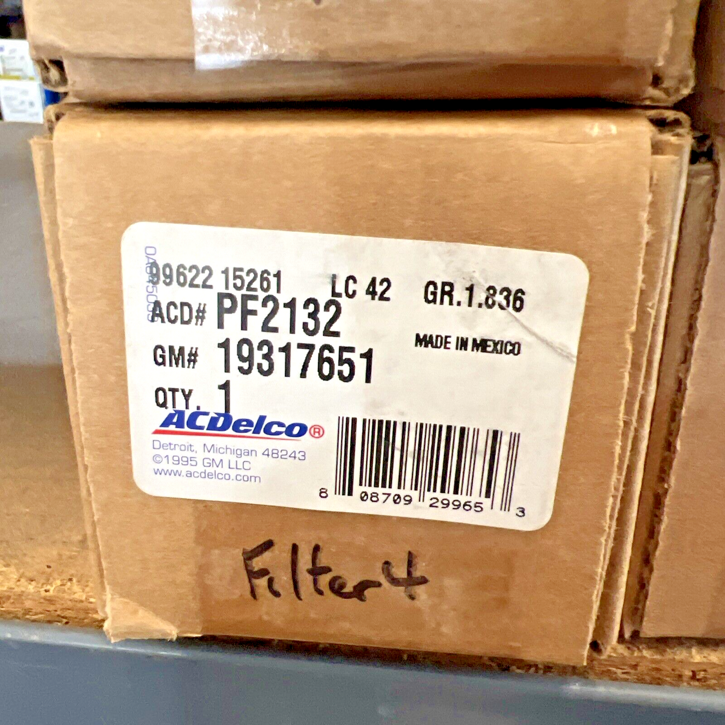 Genuine OEM GM ACDelco Chevrolet Engine Oil Filter 2015-2018 PF2132 19317651