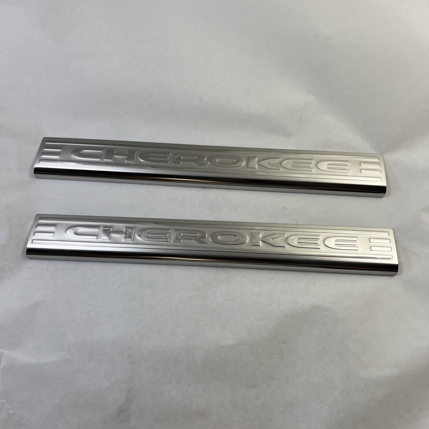 NEW Mopar Jeep Cherokee Front Door Stainless Steel Sill Plate Guard 82214008AB