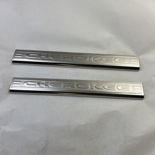 NEW Mopar Jeep Cherokee Front Door Stainless Steel Sill Plate Guard 82214008AB