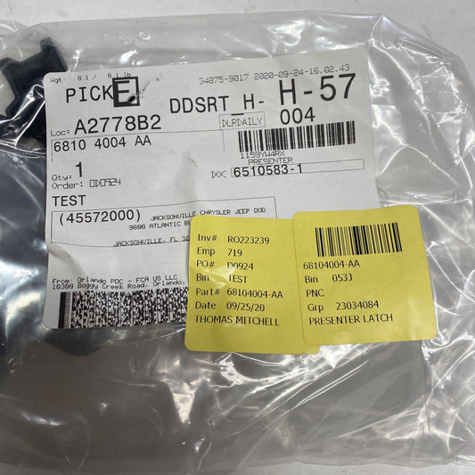 New OEM MOPAR Door Latch Bracket Presenter Passenger Side 68104004AA