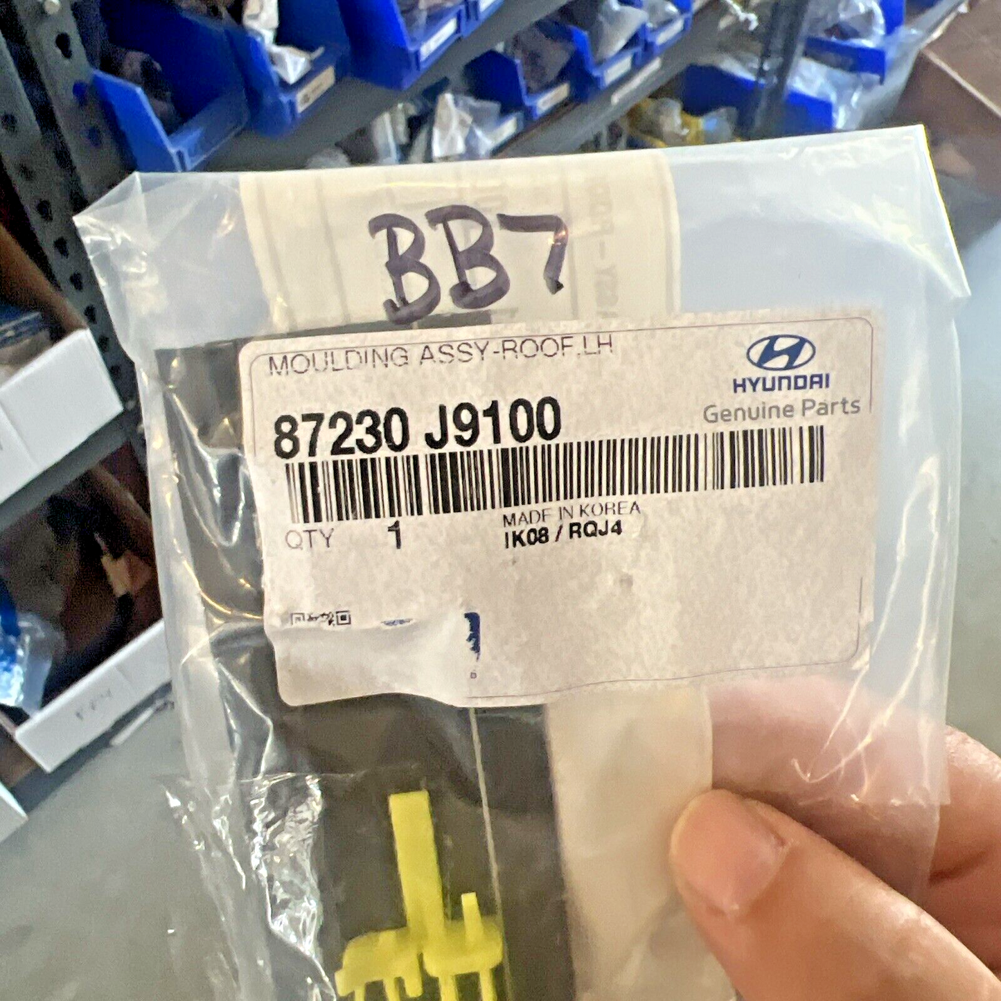 Genuine OEM Hyundai Kona Front Left Driver Side Roof Molding Assembly 87230J9100