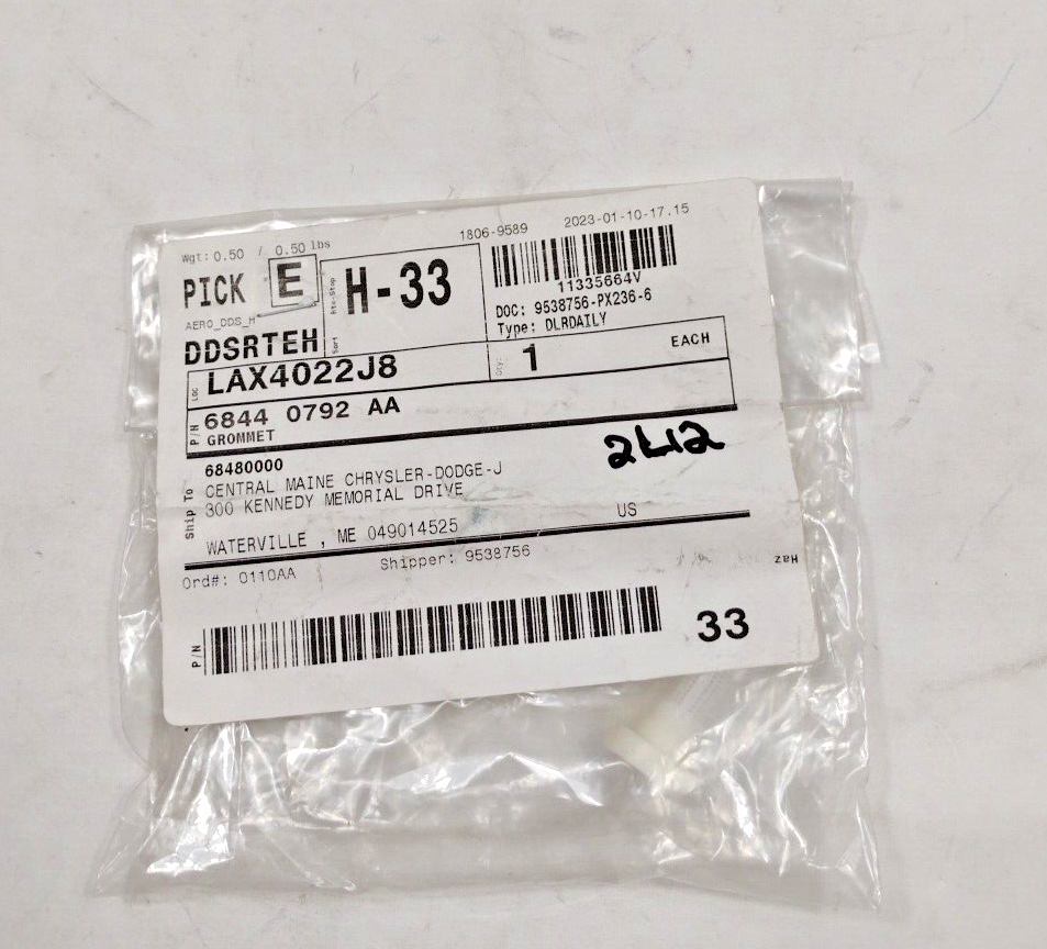 Genuine OEM Mopar Ram 2500 3500 Windshield Washer Pump Grommet 19-24 68440792AA