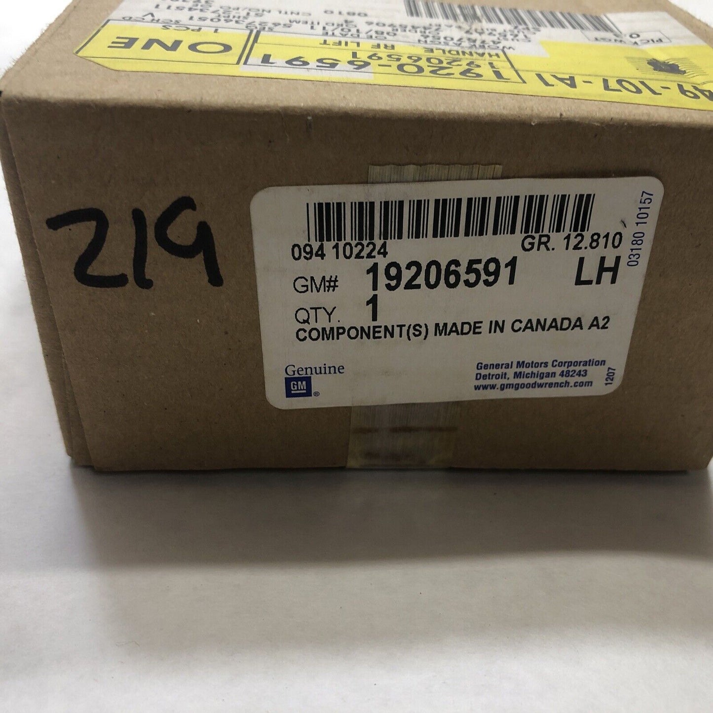 New OEM Genuine GM 2005-13 Corvette Removable Top-Handle Left Driver S 19206591