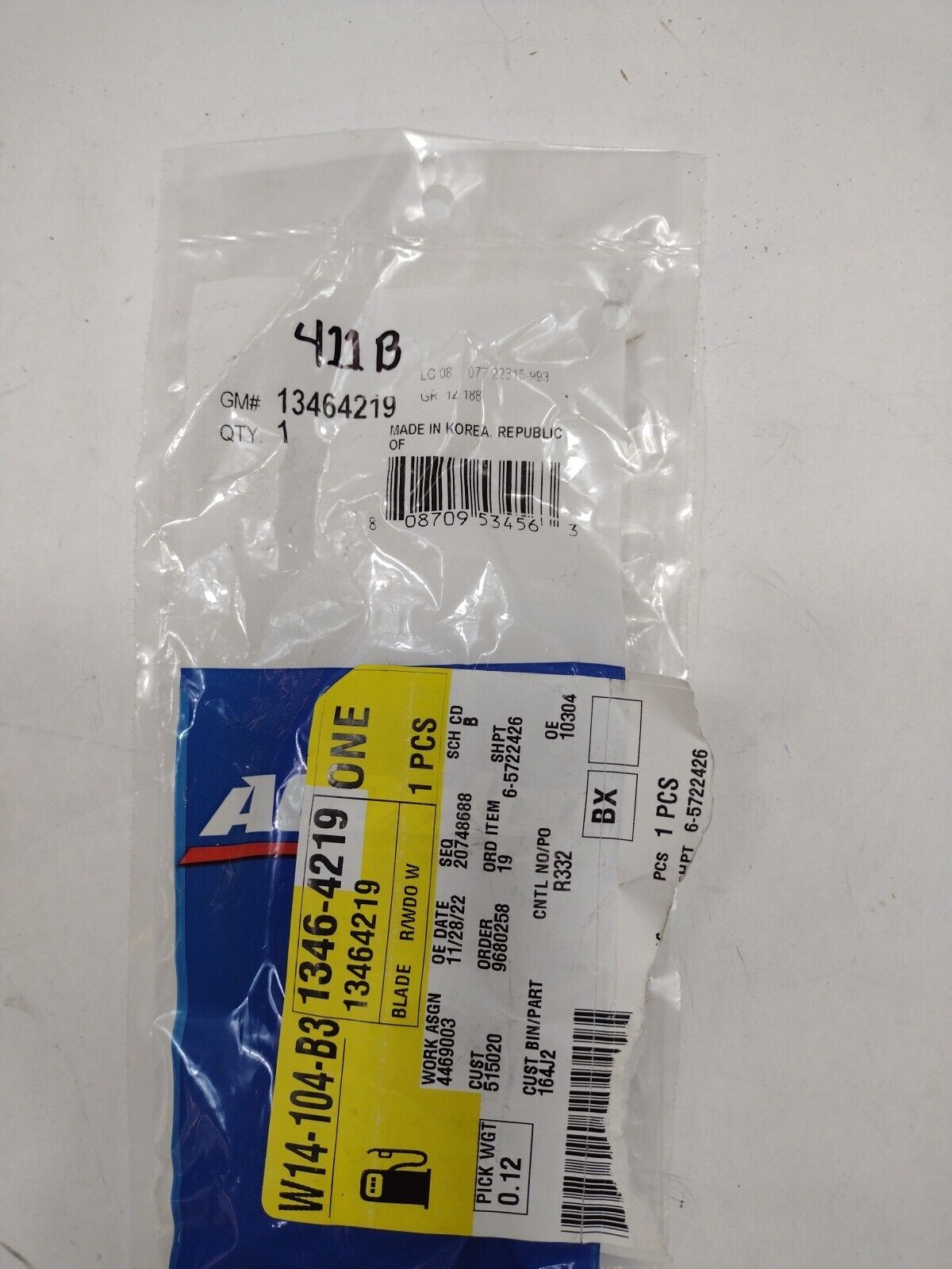 Wiper Blade ACDelco GM OE/GM Genuine Parts 13464219