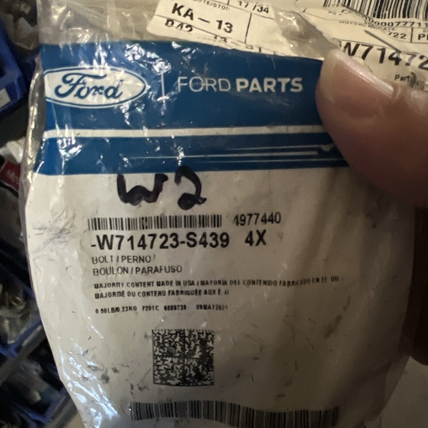 New OEM Genuine Ford Escape 2005-2012 Front Upper Bracket Bolt W714723S439