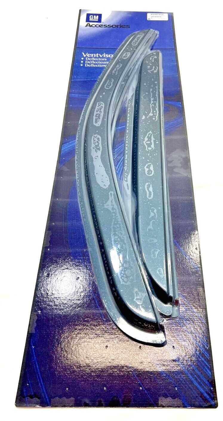 New OEM GM Silverado Front and Rear Window Air Weather Deflectors 19153932