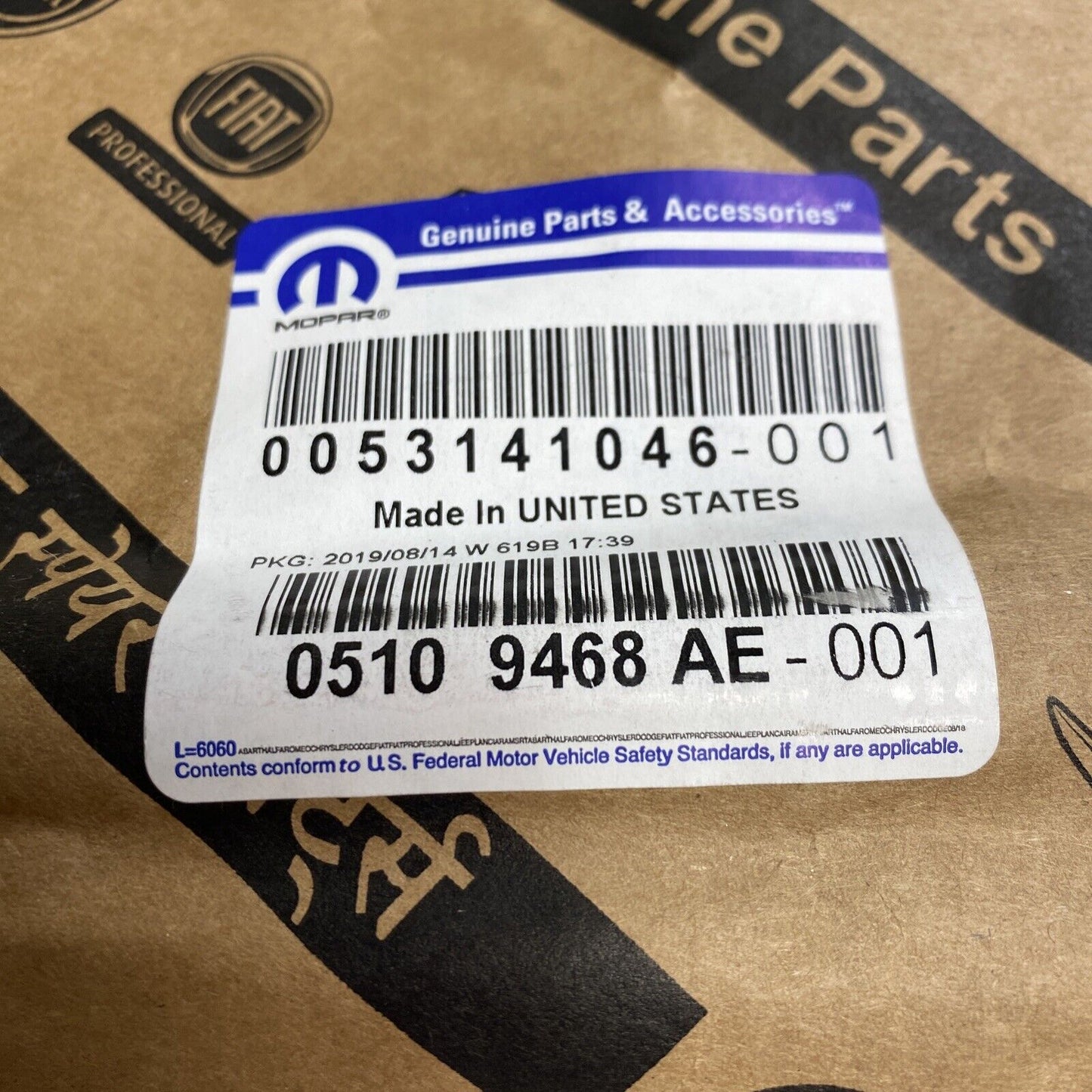 New OEM Grand Caravan Town & Country Windshield Weatherstrip 2010-20 5109468AE