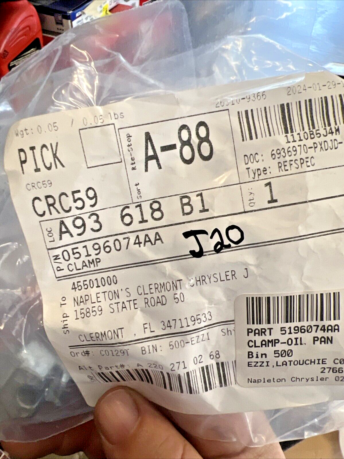 Genuine OEM Mopar Jeep Wrangler Durango Nitro Oil Pan Clamp 2003-2018 5196074AA