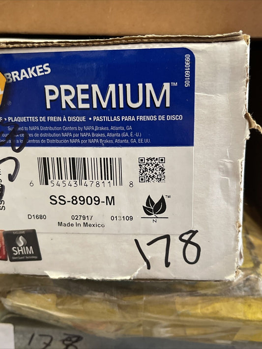 New Genuine OEM NAPA Premium Front Brake Pads Semi-Metallic SS8909M