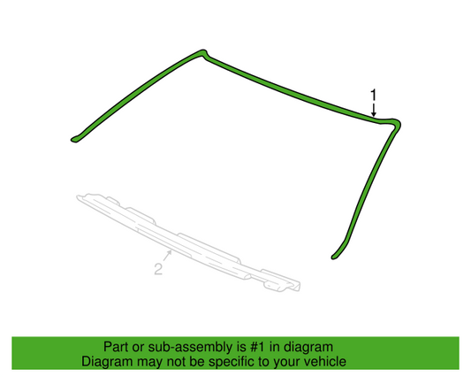 Genuine OEM GM Chevrolet Impala Windshield Reveal Molding 2000-2005 10446566
