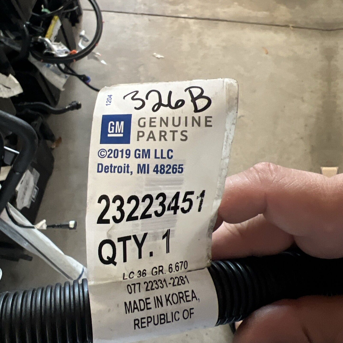 Genuine OEM GM Terrain Power Steering Gear Inlet Hose 2011-2017 23223451