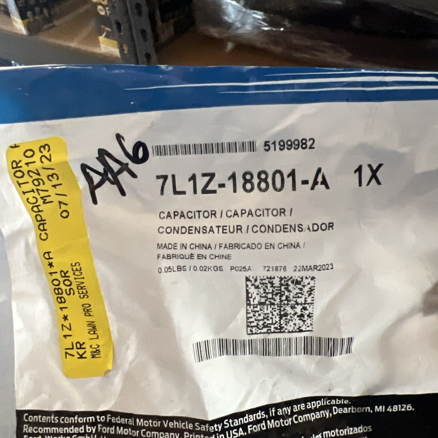 NEW OEM Ford Capacitor Assembly Radio Suppress 7L1Z-18801-A GENUINE