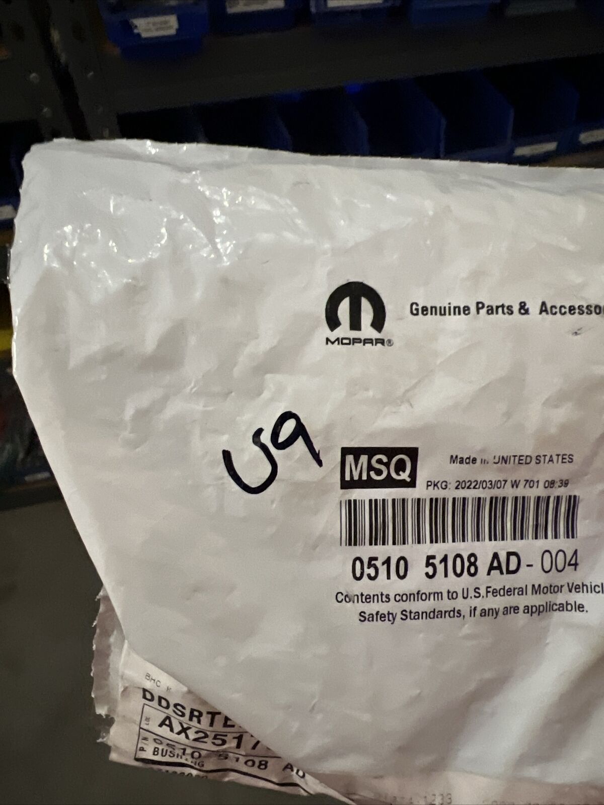 Genuine OEM Mopar Caliber Suspension Stabilizer Bar Bushing 2007-2011 5105108AD