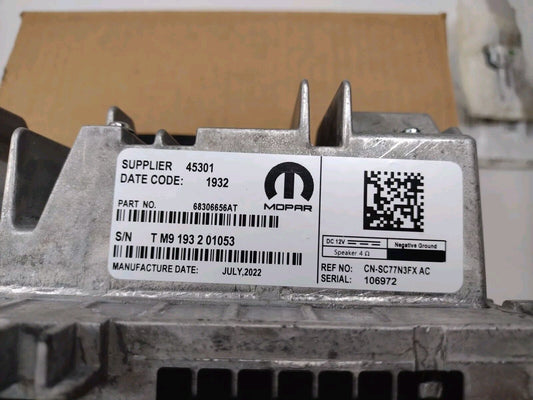 Genuine OEM Mopar 8.4" Radio Navigation Display Screen Receiver 68306656AV