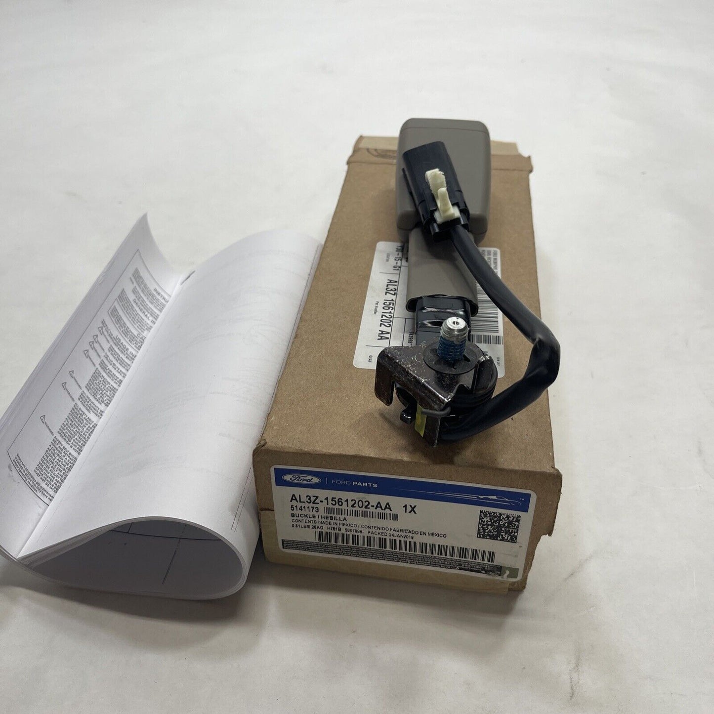 New OEM Ford F-150 Front Seat Belt-Buckle Passenger Side 09-10 AL3Z1561202AA