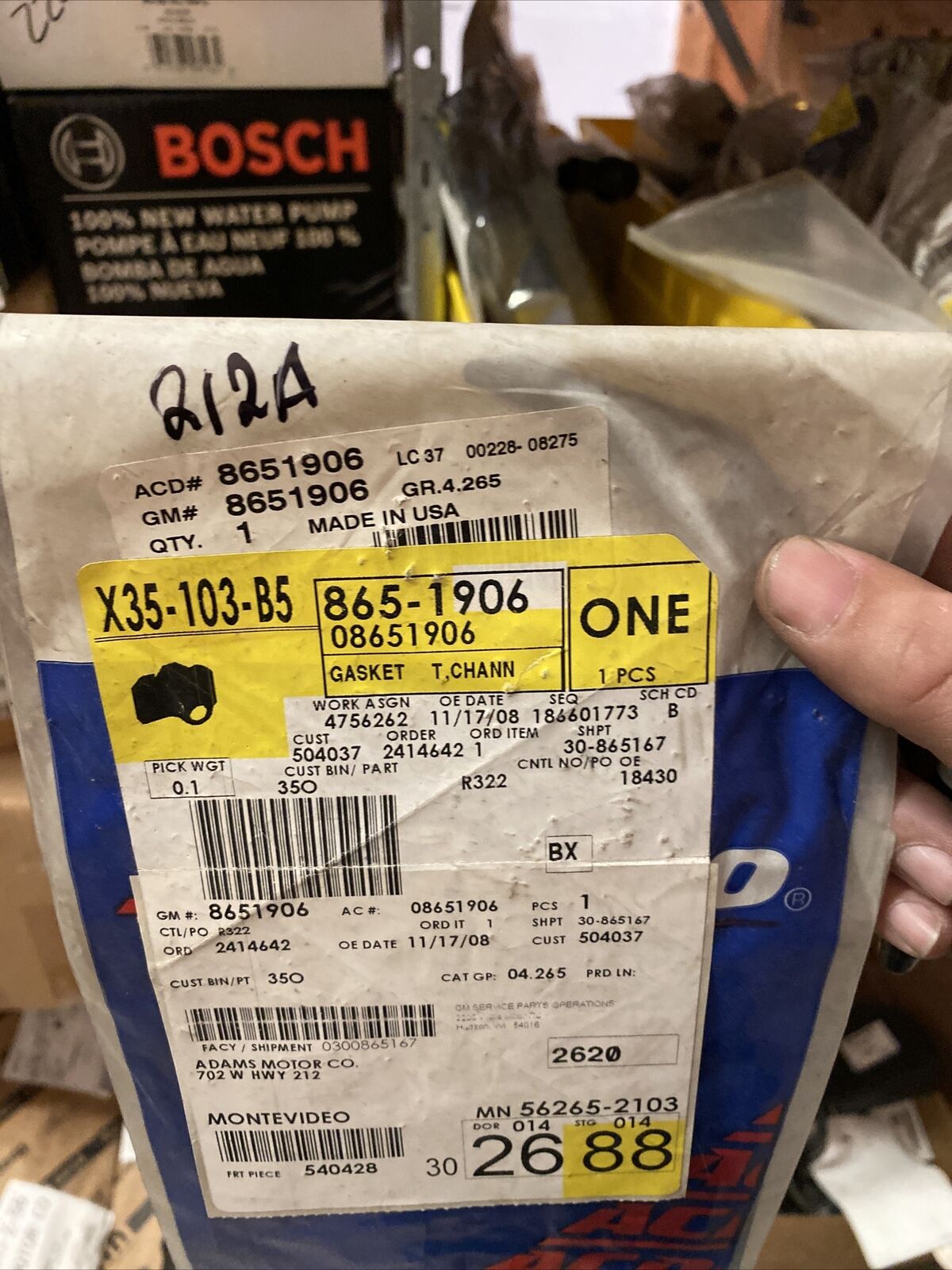 New OEM GM Channel Plate Gasket Kit ACDelco 8651906