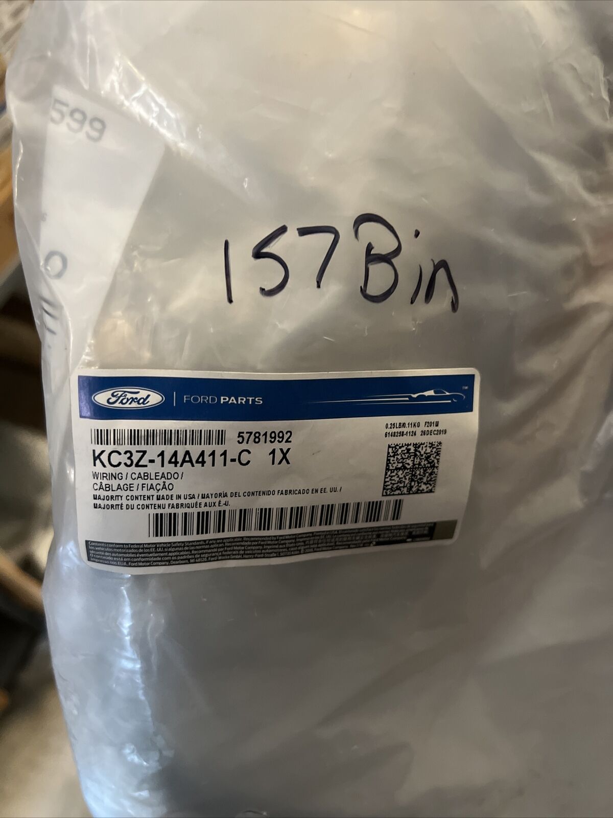 Genuine OEM Ford Wire Assembly Jumper KC3Z14A411C